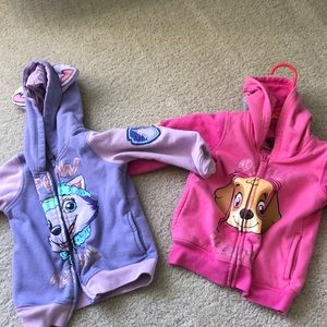 Skye and Everest Paw Patrol Hoodies
